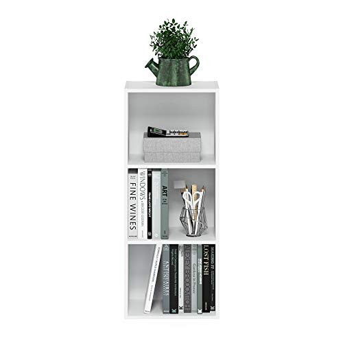 FURINNO LUDER BOOKCASE BOOK STORAGE 3-TIER 11003WH - WHITE - Like New