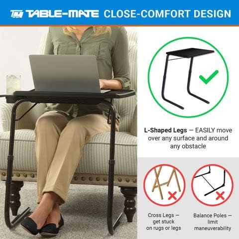 Table-Mate XL Foldable Desk & TV Tray Table MLT-55 - MOCHA - Like New