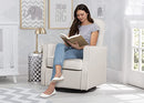 DELTA CHILDREN BLAIR SLIM NURSERY GLIDER SWIVEL ROCKER CHAIR - CREAM - Like New
