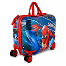 FAST FORWARD MARVEL KID'S SPIDERMAN HARDSIDE CARRY ON RIDE-ON SUITCASE, RED/BLUE - Like New