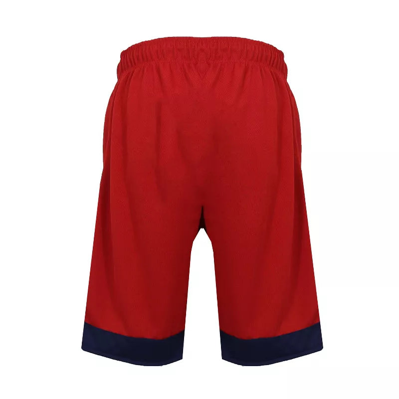 JUMP START MEN'S MESH QUICK DRY ATHLETIC PERFORMANCE SHORTS,SIZE: 2XL - RED/NAVY - Brand New