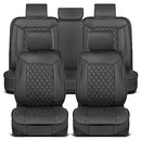 MOTORBOX TRIMLINE GRAPHITE LEATHER SEAT COVERS FOR CARS & SUVS - CHARCOAL/BLACK - Like New