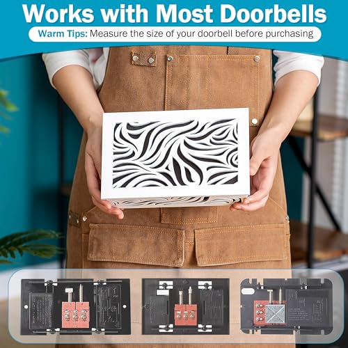 Saillong Doorbell Chime Cover Only, Universal Door Bell Chime Covers - WHITE - Like New