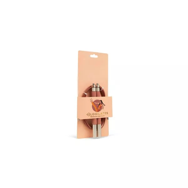 BLOGILATES JUMP ROPE - RUST: ADJUSTABLE PLASTIC AND METAL HANDLES, EASY STORAGE - Like New