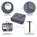 Awning Carpet - Blue/Grey HDPE groundsheet Stainless Steel Eyelets - Brand New