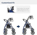 Drive Medical 10257BL-1 4 Wheel Rollator Walker Steel Rolling Walker - Blue - Like New