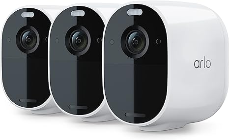 Arlo Essential Spotlight Camera 3 Pack Wireless Security 1080p VMC2330 - White Like New