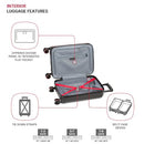 SwissGear Duet Hardside Expandable Luggage with Spinner Wheels, Red/Black - Brand New