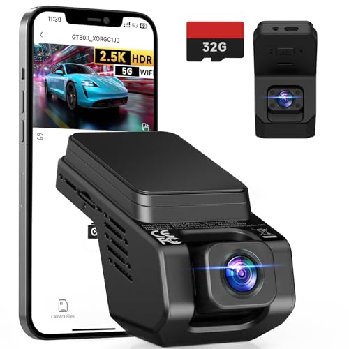 2.5K+1080P Dual Camera for Cars, 32GB Card Included, GT802 - BLACK - Like New