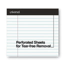 UNIVERSAL PREMIUM HEAVY-DUTY BACK WIDE/LEGAL RULE 12 Pads UNV30730 - WHITE - Brand New