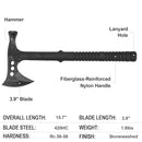 HITDUDU CAMPING AXE, SURVIVAL CHOPPING HATCHET WITH SHEATH, TOMAHAWK - BLACK - Like New