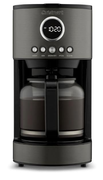 CUISINART DCC-1220BKSFR 12 CUP COFFEEMAKER, STAINLESS STEEL BLACK - BLACK - Like New