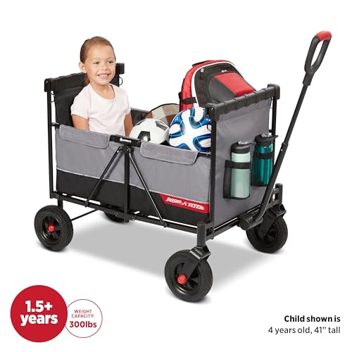 RADIO FLYER THE BEAST MVP WAGON HEAVY DUTY FOLDING COLLAPSIBLE 3992 - GRAY - Like New