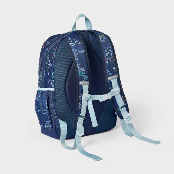 CAT & JACK™ CAT & JACK DINO KIDS' CLASSIC BACKPACK - BLUE/ MULTI COLOR - Like New