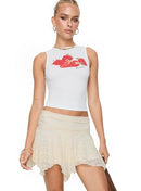 PRINCESS POLLY LIFAS LACE MINI SKIRT SIZE: WOMEN 10 CREAM - Brand New