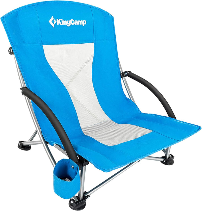 KingCamp Beach Chair, KC3841 (Low Back) - Blue Like New