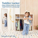 ECR4KIDS STREAMLINE 4-SECTION TODDLER COAT LOCKER - WHITE WASH - Like New