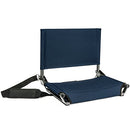 CASCADE MOUNTAIN TECH STADIUM SEAT, LIGHTWEIGHT, PORTABLE, Easy to Carry - Navy - Like New