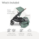 UPPABABY VISTA V2 STROLLER/CONVERTIBLE SINGLE-TO-DOUBLE SYSTEM/BASSINET - GWEN - Like New