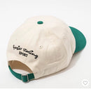 FRASIER STERLING COTTON PICKLEBALL HAT - CREAM/GREEN - Like New