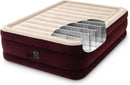 INTEX Dura-Beam Deluxe Extra Raised Air Mattress, Queen Size – Maroon - Like New