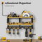 SPAMPUR POWER TOOL ORGANIZER CHARGING STATION 6 DRILL HOLDERS - BLACK/YELLOW - Like New