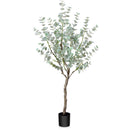 4FT Artificial Eucalyptus Tree, Fake Eucalyptus Tree with White Silver Leaves - Like New
