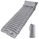 JNCONSOR Sleeping Pad Ultralight Inflatable Sleeping Mat Pillow & Foot Pump Gray - Like New