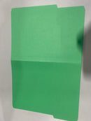 OFFICE DEPOT 2-TONE FILE FOLDERS, 1/3 CUT, LETTER SIZE, PACK OF 24 - GREEN - Like New