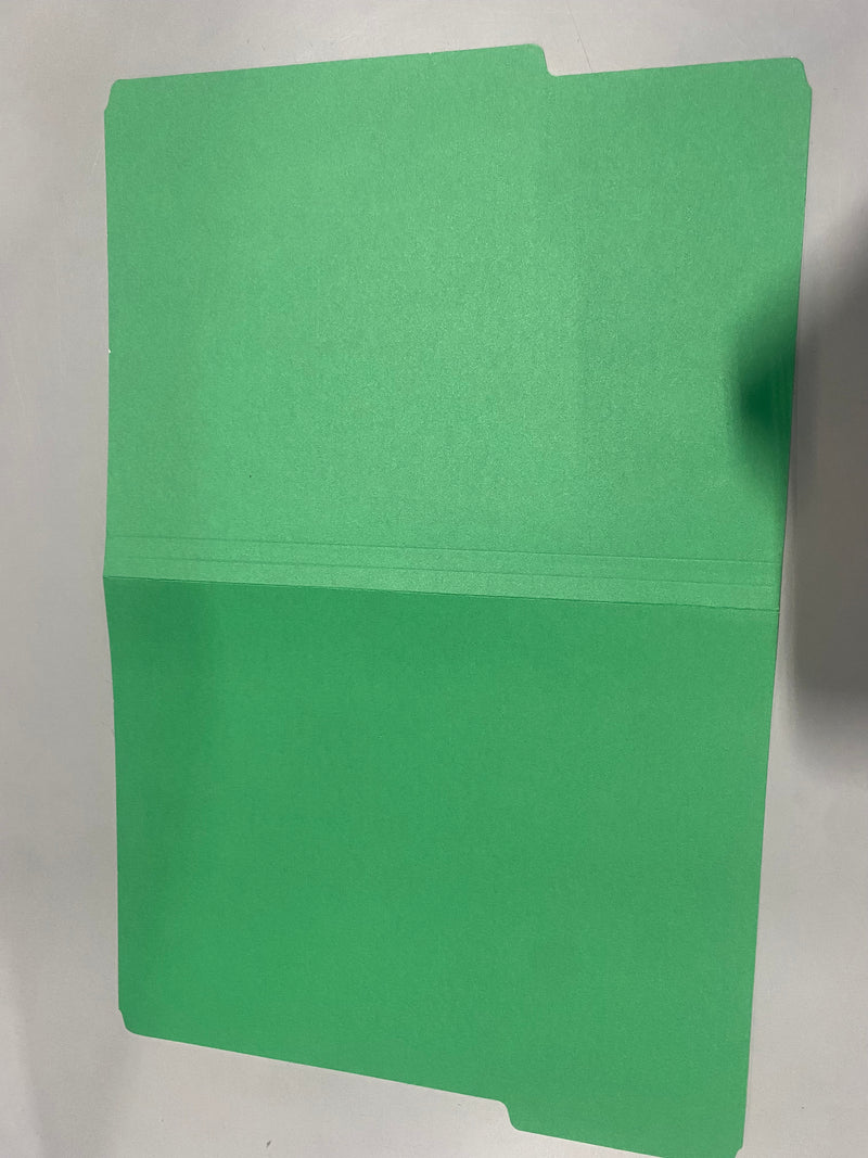 OFFICE DEPOT 2-TONE FILE FOLDERS, 1/3 CUT, LETTER SIZE, PACK OF 24 - GREEN - Like New