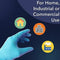 HUAYUAN POWDER FREE NITRILE DISPOSABLE NON-STERILE GLOVES 100PCS MEDIUM BLUE - Brand New