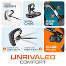 Delton Headset for Computer with Charging Case Bluetooth Headset Mic - Black - Like New