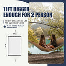 Patio Watcher 14 FT Quick Dry Hammock with Double Size Solid Wood Spreader Bar - Like New