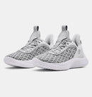 3025631 Under Armour Team Curry 9 Basketball Shoe Unisex White/Grey M8.5 W10 - Like New