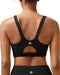 RUNNING GIRL HIGH SUPPORT HIGH IMPACT Sports Bra Sewn Pads MEDIUM - BLACK - Like New