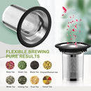 Suyika Tomotime Glass Tea Cup Lid Stainless Steel Infuser Basket Clear Tea Mug - Like New