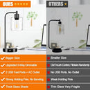 NINITUE 2 Pack Industrial Touch Control Table Lamps 3-Way Dimmable - Black Like New