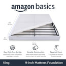 Amazon Basics Smart Box Spring Bed Base, 9-Inch Height, King, 79" x 75.5" x 9" - Like New