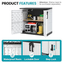 LHBcraft Outdoor Storage Cabinet 36 Cu Ft with Lockable Doors - Ashen/Black - Like New