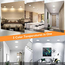 BESLOWE 6 PACKS 6 INCH 5CCT LED RECESSED CEILING LIGHTS ULTRA-THIN - WHITE - Like New