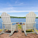 Patio Watcher Poly Lumber Classic Adirondack Chair Cup Holder Weather Grey - Like New