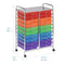 ECR4Kids 20-Drawer Mobile Organizer, Storage Cart, Assorted - Like New