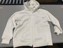 GENERIC ZIP UP JACKET SWEATER WITH FUZZY INTERIOR - SIZE: MEN MEDIUM - WHITE - Like New