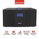 AIWA WIRELESS SPEAKER - UNLEASH POWERFUL SOUND, Bluetooth, Alarm Clock - BLACK - Like New