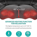 PONGUI NECK MASSAGER SHIATSU BACK NECK MASSAGER HEAT ELECTRIC SHOULDER - BLACK - Like New