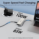 WAVLINK USB C DOCKING STATION DUAL HDMI MONITORS 12 IN 1 TRIPLE DISPLAY - SILVER - Like New