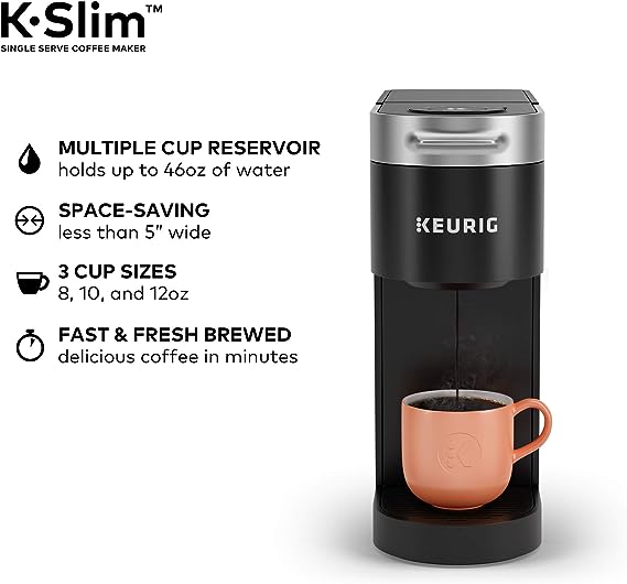 Keurig K- Slim Single Serve K-Cup Pod Coffee Maker 5000357869 - Black - Like New