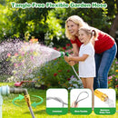TOOLASIN STAINLESS STEEL GARDEN HOSE 50FT, 10-FUNCTION NOZZLE - SILVER/GREEN - Like New