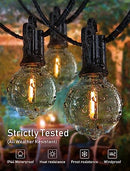 Brightown LED Outdoor String Lights 100FT, 104LED Bulbs, E12 Socket Base - Black - Like New