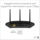 NETGEAR NIGHTHAWK WIFI 6 ROUTER RAX36 AX3000 3 GBPS WIRELESS SPEED - BLACK - Like New